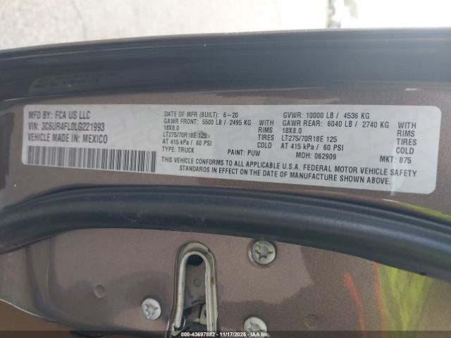 2020 RAM 2500 3C6UR4FL0LG221993 Photo 8