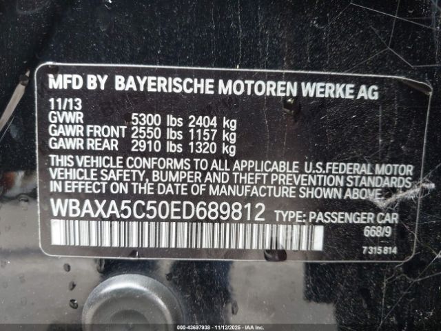 2014 BMW 535D WBAXA5C50ED689812 Photo 8