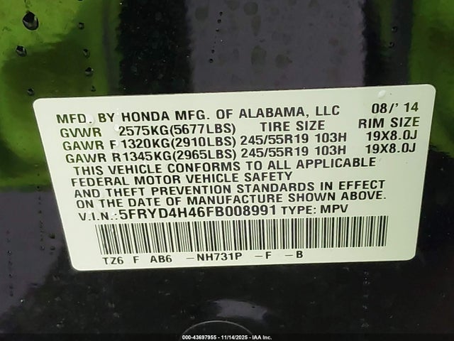 2015 ACURA MDX 5FRYD4H46FB008991 Photo 8