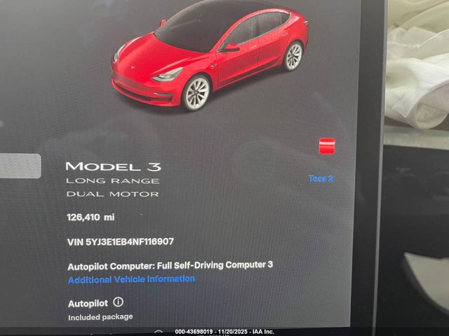 2022 TESLA MODEL 3 5YJ3E1EB4NF116907 Photo 6