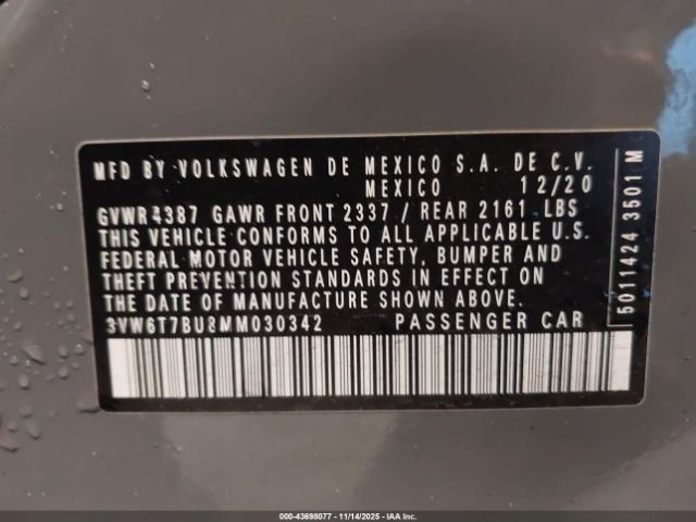 2021 VOLKSWAGEN JETTA GLI 3VW6T7BU8MM030342 Photo 8