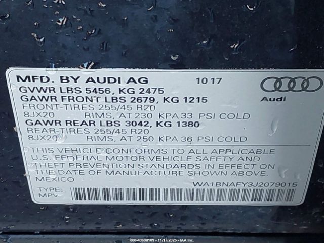 2018 AUDI Q5 WA1BNAFY3J2079015 Photo 8