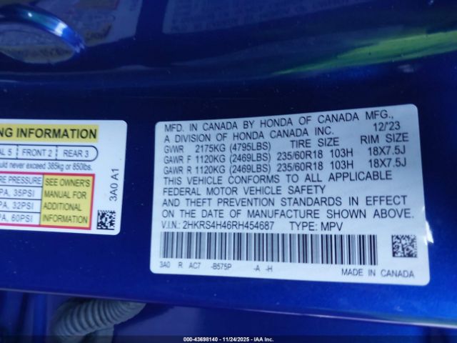 2024 HONDA CR-V 2HKRS4H46RH454687 Photo 8