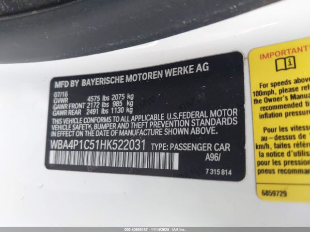2017 BMW 440I WBA4P1C51HK522031 Photo 8