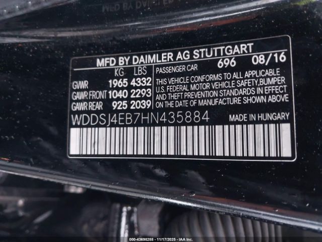 2017 MERCEDES-BENZ CLA 250 WDDSJ4EB7HN435884 Photo 8