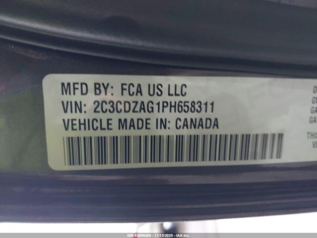 2023 DODGE CHALLENGER 2C3CDZAG1PH658311 Photo 8