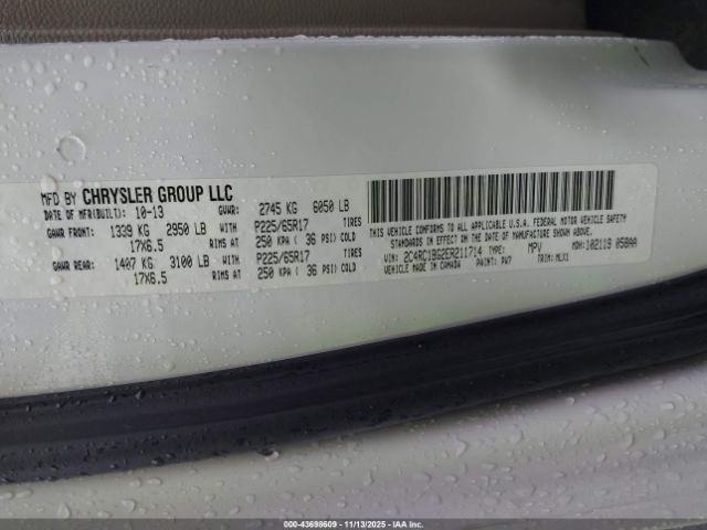 2014 CHRYSLER TOWN & COUNTRY 2C4RC1BG2ER211714 Photo 8