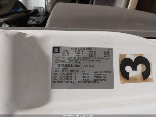 2013 CHEVROLET EXPRESS 2500 1GCWGGCGXD1123442 Photo 8