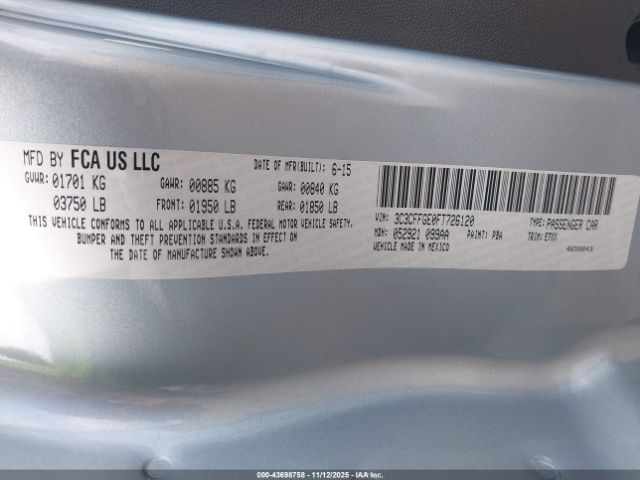 2015 FIAT 500E 3C3CFFGE0FT726120 Photo 8