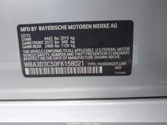 2015 BMW 328D WBA3D3C50FK158021 Photo 8