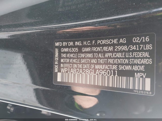 2016 PORSCHE CAYENNE WP1AB2A28GLA96011 Photo 8