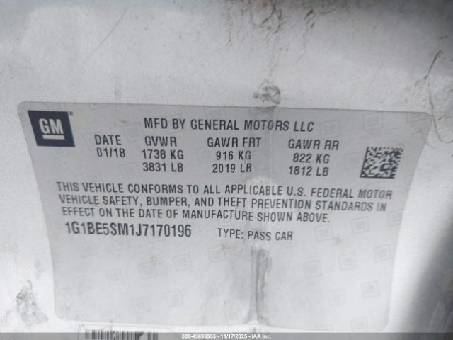 2018 CHEVROLET CRUZE 1G1BE5SM1J7170196 Photo 8