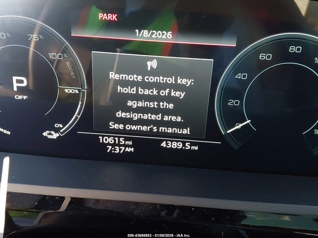 2024 Audi Q8 E-tron Prestige Quattro მანქანა იყიდება აუქციონზე, vin: WA16AAGE3RB061532, აუქციონის ნომერი: 43698983