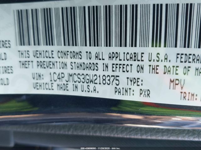 2016 JEEP CHEROKEE 1C4PJMCS3GW218375 Photo 8