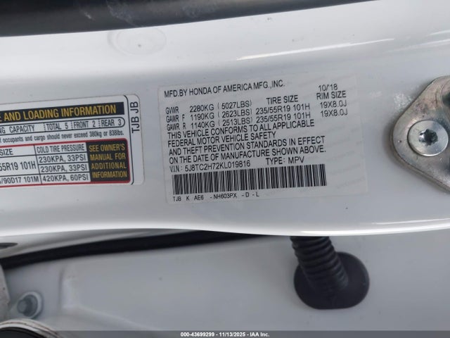 2019 ACURA RDX 5J8TC2H72KL019816 Photo 8