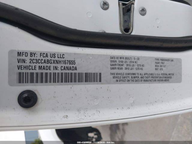 2022 CHRYSLER 300 2C3CCABGXNH167655 Photo 8