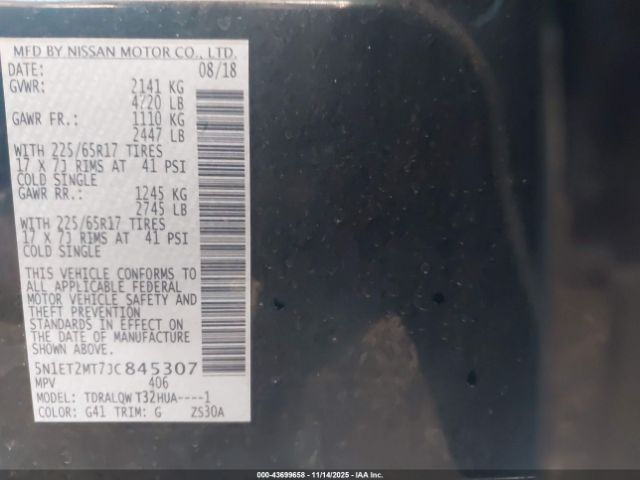 2018 NISSAN ROGUE HYBRID 5N1ET2MT7JC845307 Photo 8