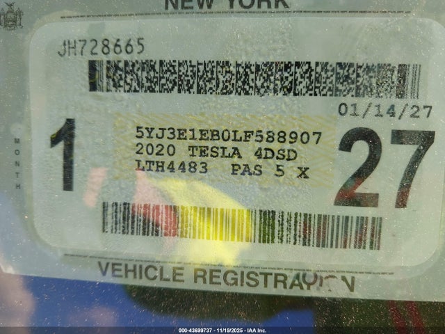 2020 TESLA MODEL 3 5YJ3E1EB0LF588907 Photo 8