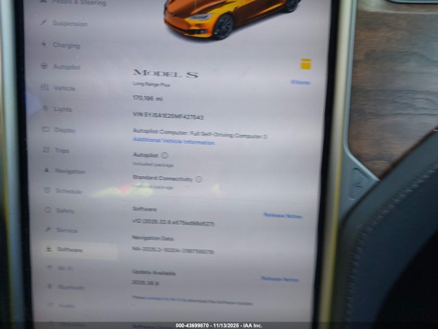 2021 TESLA MODEL S 5YJSA1E25MF427543 Photo 6