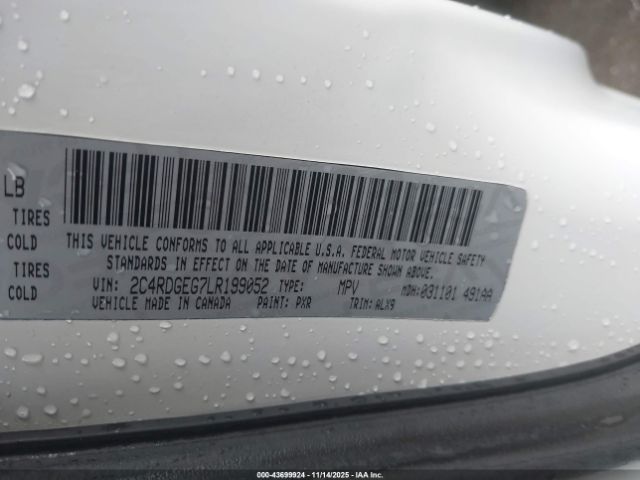 2020 DODGE GRAND CARAVAN 2C4RDGEG7LR199052 Photo 8