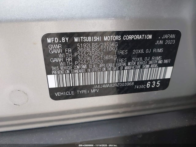 2024 MITSUBISHI OUTLANDER JA4J4WA82RZ003968 Photo 8
