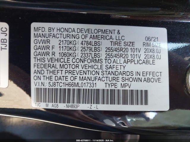 Acura Rdx A-spec Package 2021 5J8TC1H66ML017331 Image 9