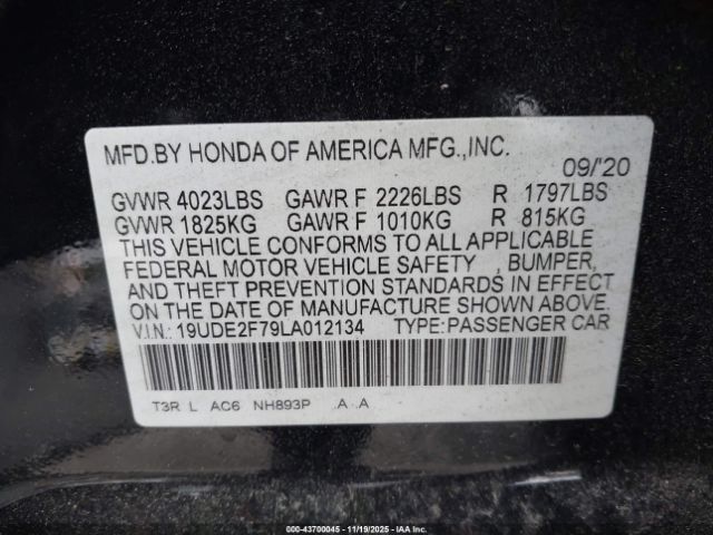 2020 ACURA ILX 19UDE2F79LA012134 Photo 8