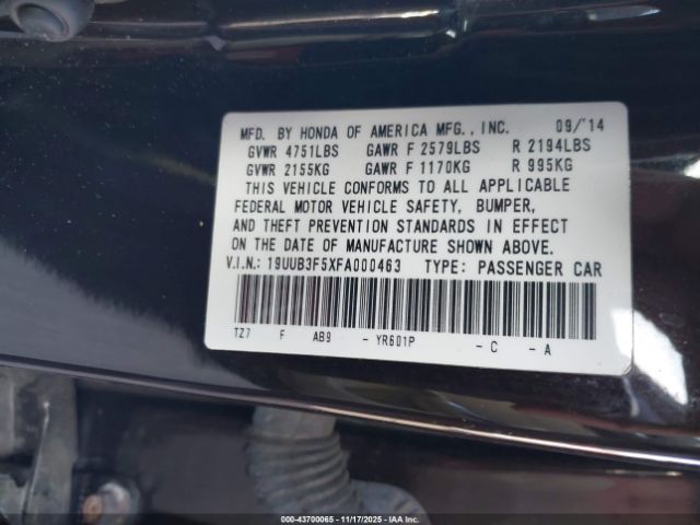 2015 ACURA TLX 19UUB3F5XFA000463 Photo 8