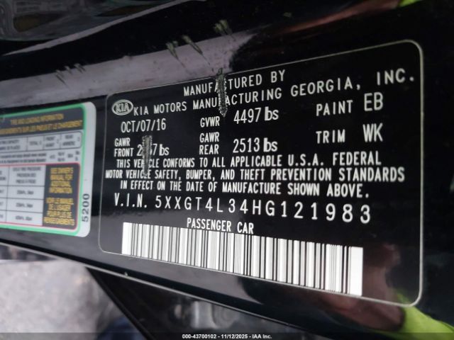 2017 KIA OPTIMA 5XXGT4L34HG121983 Photo 8