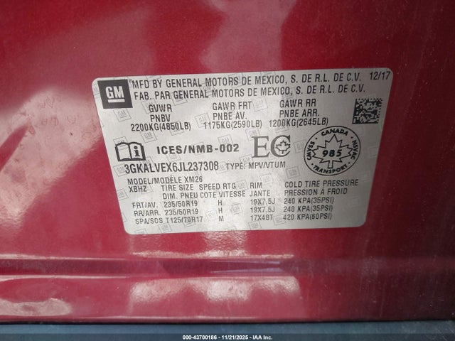 2018 GMC TERRAIN 3GKALVEX6JL237308 Photo 8