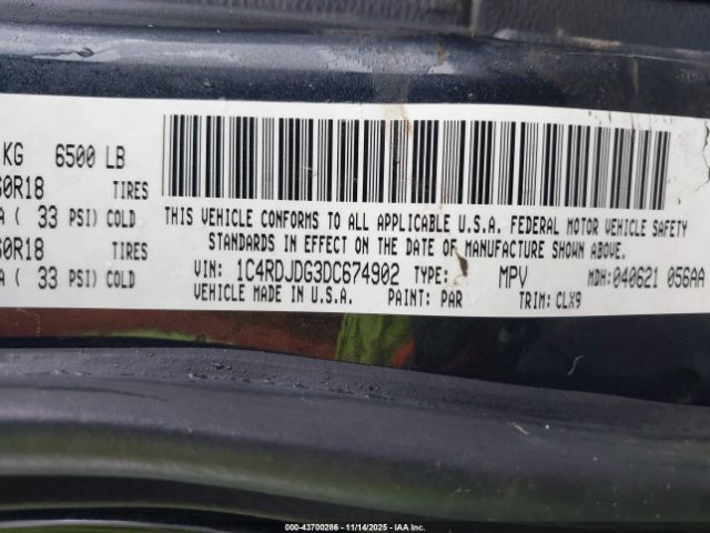 2013 DODGE DURANGO 1C4RDJDG3DC674902 Photo 8