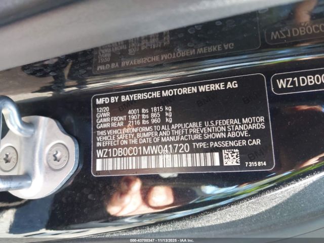 2021 TOYOTA GR SUPRA WZ1DB0C01MW041720 Photo 8