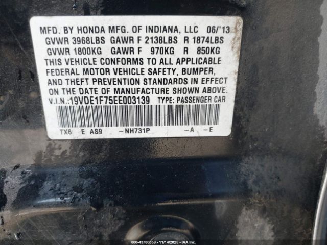 2014 ACURA ILX 19VDE1F75EE003139 Photo 8