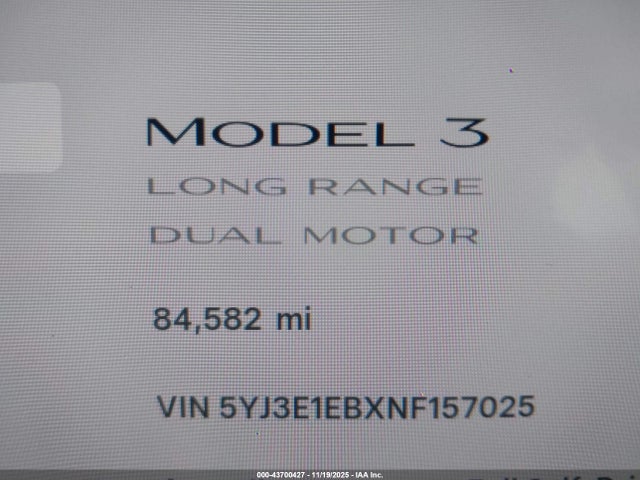 2022 TESLA MODEL 3 5YJ3E1EBXNF157025 Photo 6