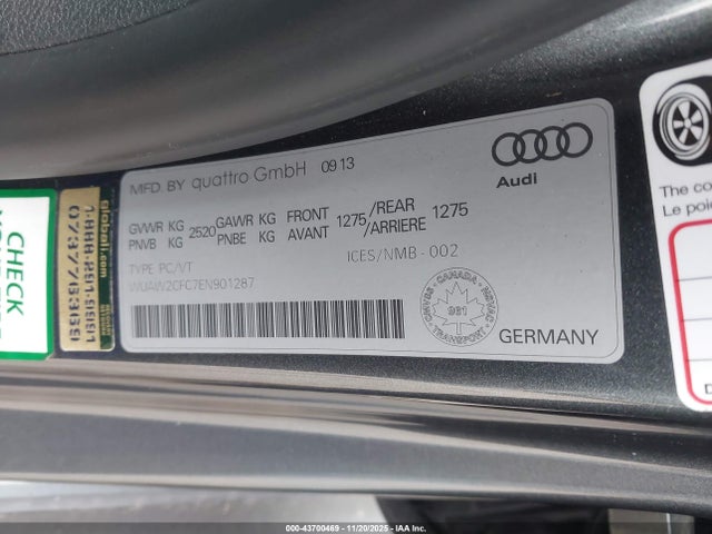 2014 AUDI RS 7 WUAW2CFC7EN901287 Photo 8