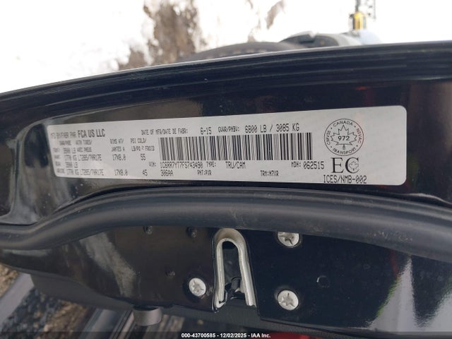 Aukcja sprzedaży 2015 Ram 1500 Rebel, vin: 1C6RR7YT7FS743490, numer aukcji: 43700585