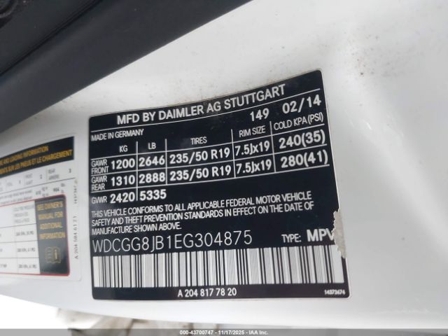 2014 MERCEDES-BENZ GLK 350 WDCGG8JB1EG304875 Photo 8