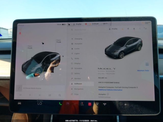 2021 TESLA MODEL Y 5YJYGDEE8MF104642 Photo 6