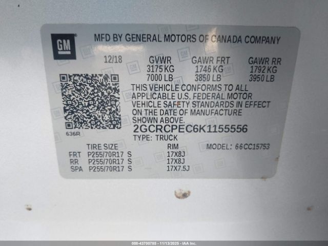 2019 CHEVROLET SILVERADO 1500 LD 2GCRCPEC6K1155556 Photo 8