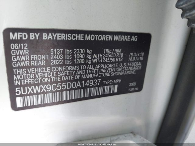 2013 BMW X3 5UXWX9C55D0A14937 Photo 8