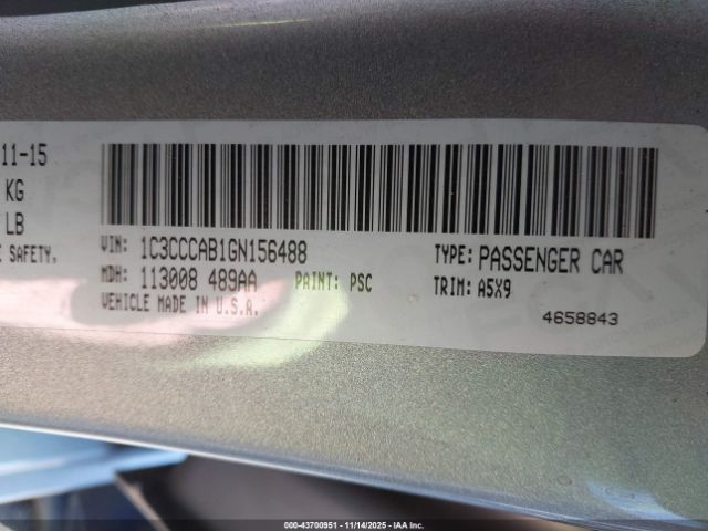 2016 CHRYSLER 200 1C3CCCAB1GN156488 Photo 8