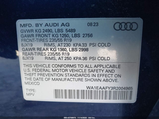 2024 AUDI Q5 WA1EAAFY3R2004965 Photo 8