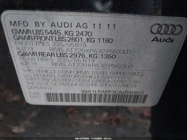 2012 AUDI Q5 WA1LFAFP3CA056903 Photo 8