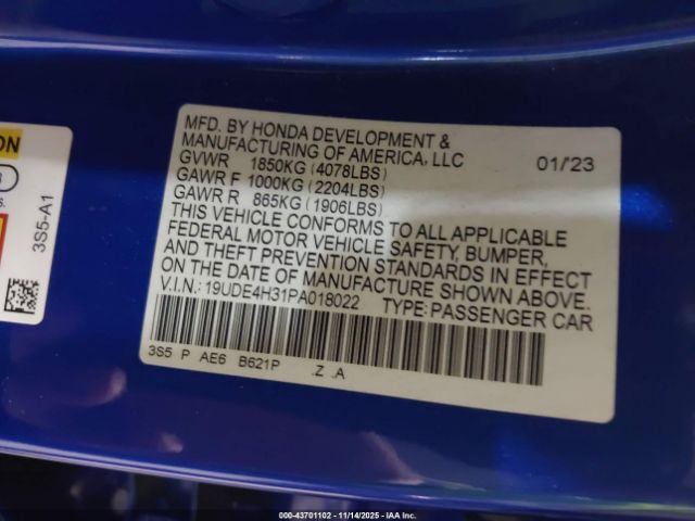 2023 ACURA INTEGRA 19UDE4H31PA018022 Photo 8