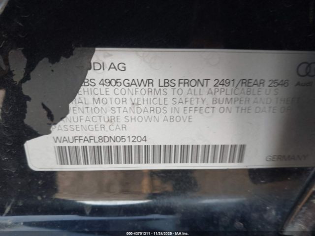 2013 AUDI A4 WAUFFAFL8DN051204 Photo 8