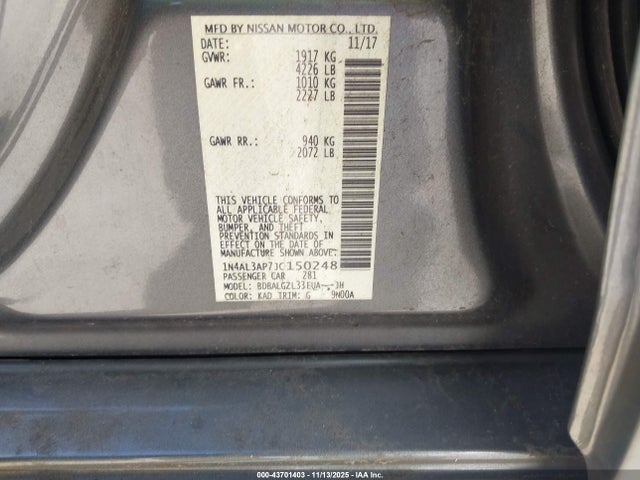 1N4AL3AP7JC150248 Nissan Altima 2.5 S