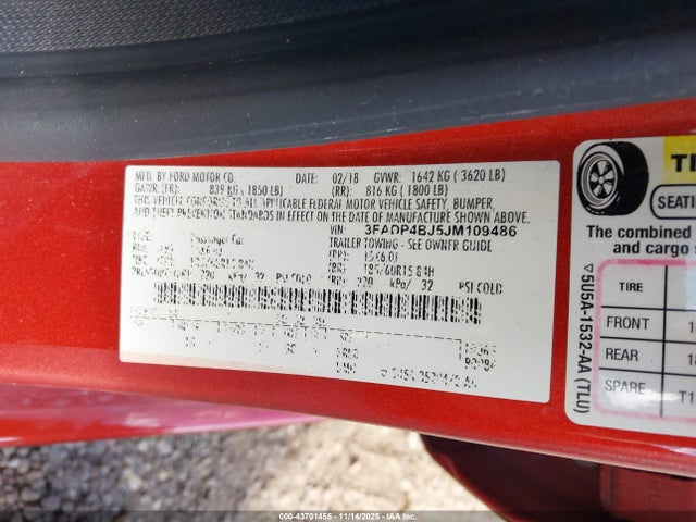 2018 FORD FIESTA 3FADP4BJ5JM109486 Photo 8