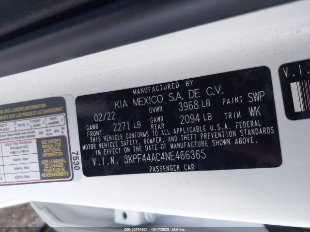 2022 KIA FORTE 3KPF44AC4NE466365 Photo 8