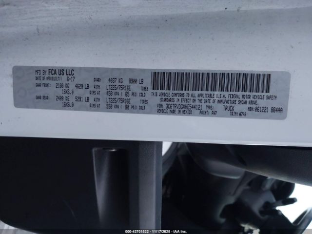 2017 RAM PROMASTER 2500 3C6TRVDGXHE544121 Photo 8