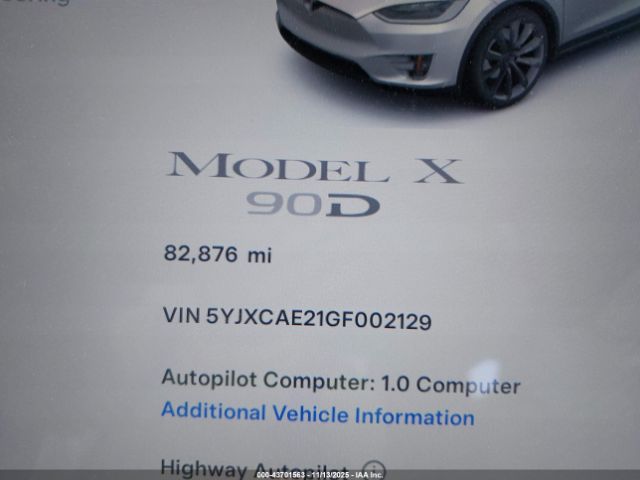 2016 TESLA MODEL X 5YJXCAE21GF002129 Photo 6